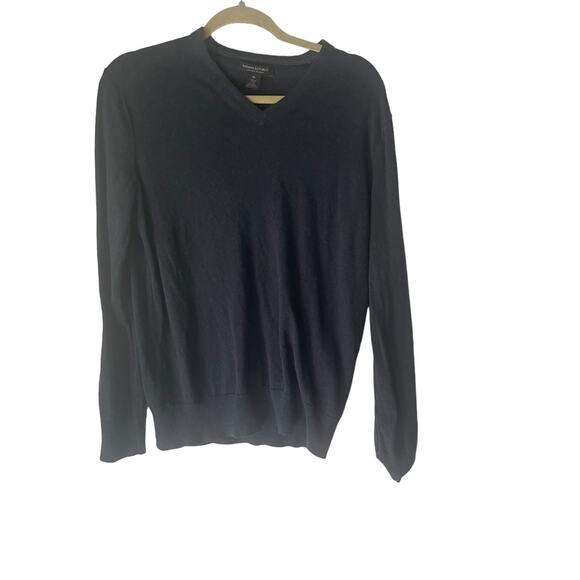 Banana Republic Men's Size Medium Silk Cashmere Blue Henley Sweater - Picture 1 of 8